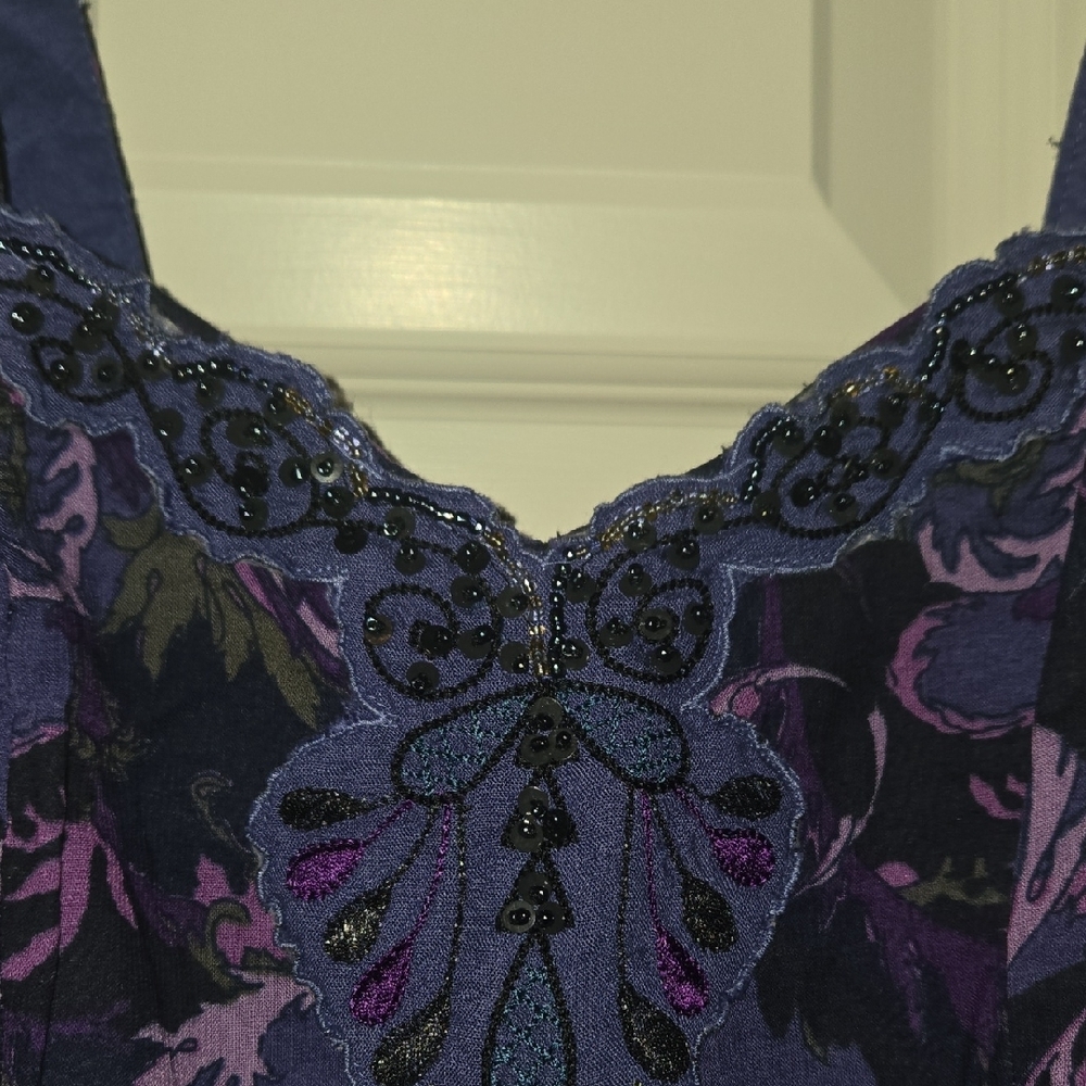 Free People Purple Dress with Sequin Straps - Picture 3 of 14